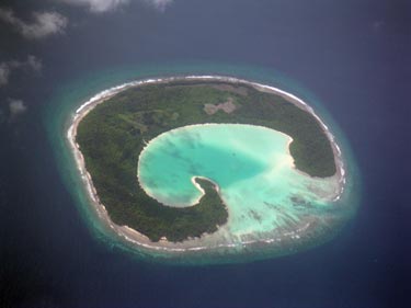 Low-lying coral atolls
